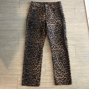 High rise leopard Zara jeans